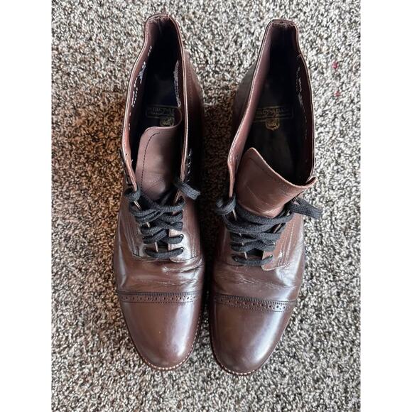 Stacy Adams Men’s Brown Leather Lace-Up Dress Boots Size 14 main image 7